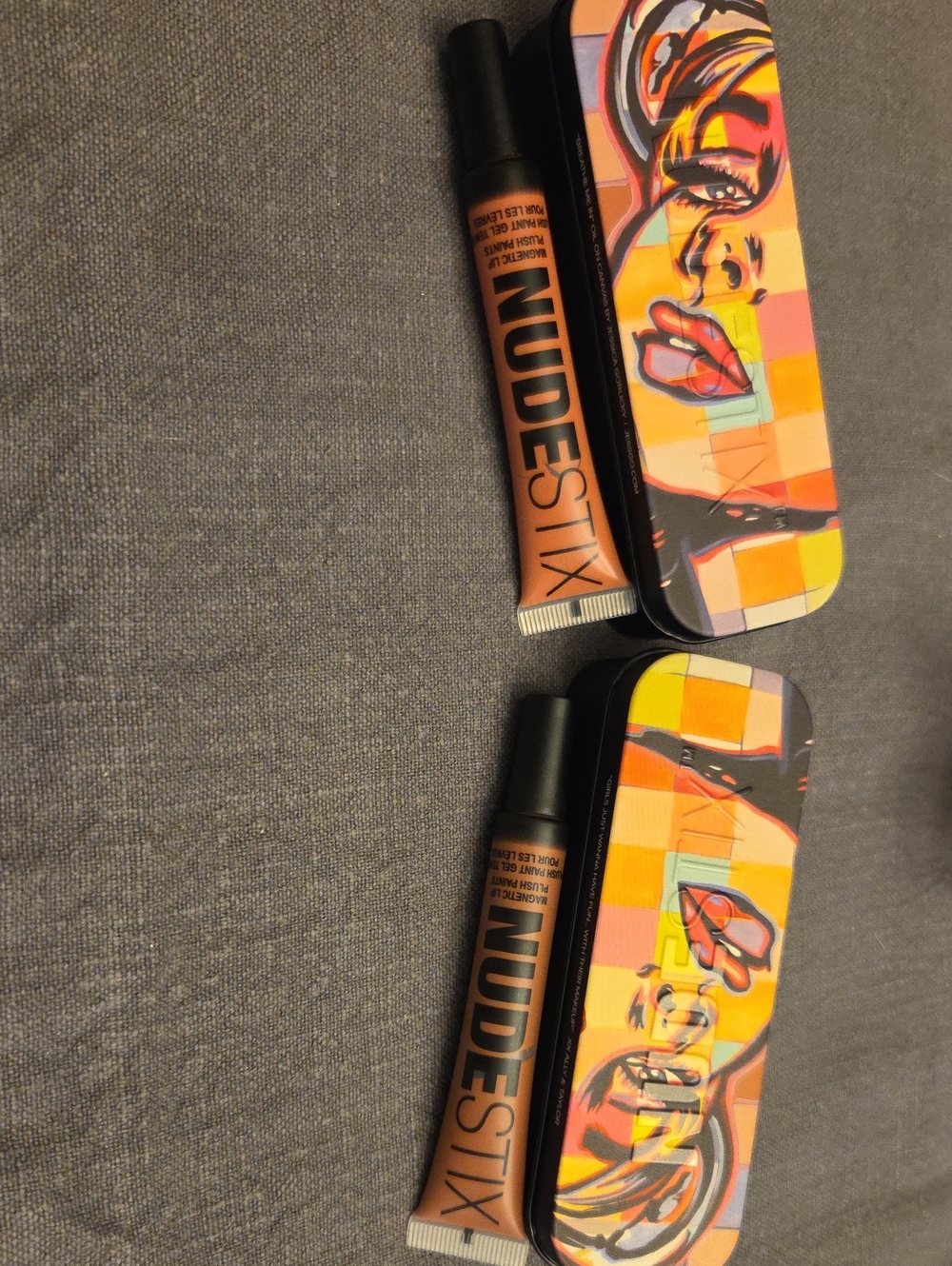 NUDESTIX Magnetic Lip Plush Paints x2 (Waikiki Rose + Bahama Mama) NIB